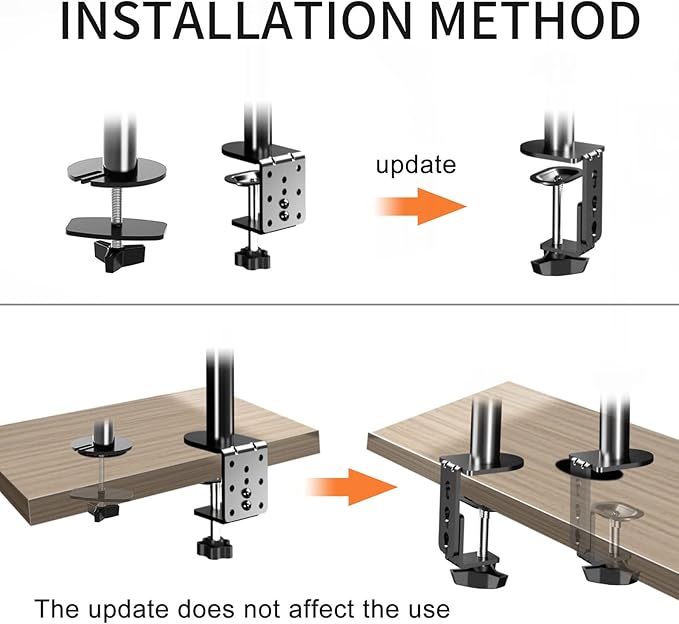 Suptek Monitor Mount, Adjustable Dual Monitor Arm Desk Mount Heavy Duty Monitor Stand fit for 27 inch Monitor Screens up to 22lbs,Black(MD9442)