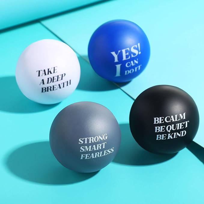 Jerify 72 Pcs Motivational Stress Balls Bulk Inspirational Stress Balls Colorful Foam for Adults Hand Exercise Small Therapy Fidget Relief Anxiety Toys for Coworkers Gifts Fidget