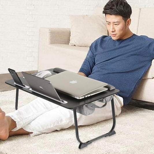 Laptop Desk,2 in 1 Lap Desk with Cushion 17 inch Laptop,Folding Table with Mouse pad Card Slot for iPad Mobile Phone Lap Desk for Bed Couch Bed Tray for Working Wooden Table for Reading