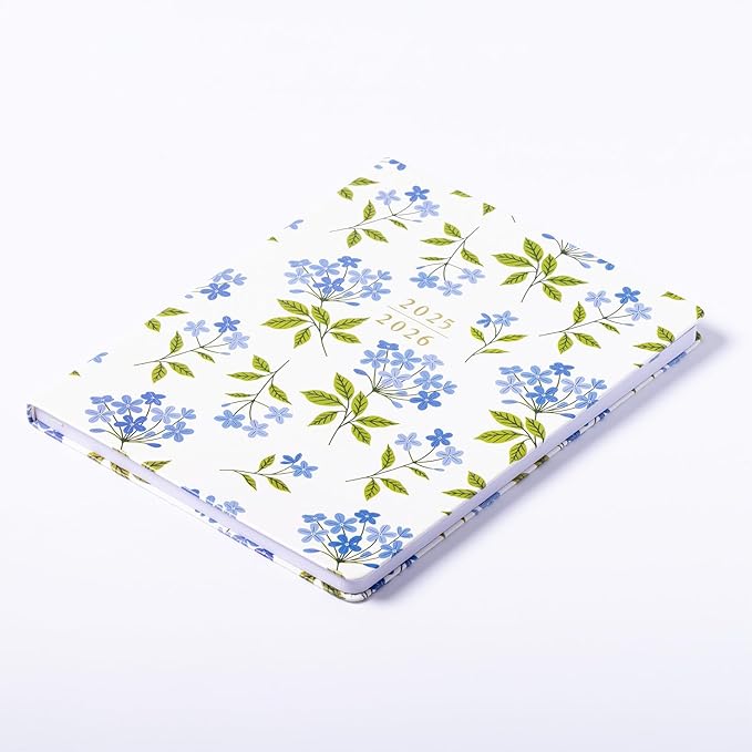 Eccolo 2025-2026 Large Agenda Planner, 18 Month, Yearly, Monthly & Weekly Views, Reminders, Goals Tracker (Flexi-Cover - 8 x 10")