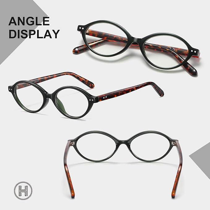 HAOLOTA Blue Light Blocking Glasses Women, Trendy Round Anti Eyestrain UV Glare TV Phone Computer Gaming Eyeglasses