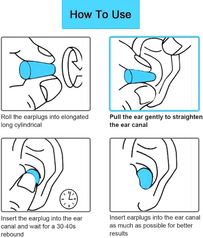 Quality Foam Earplugs - 200 Pairs Bulk Pack - Ideal Ear Plugs for Sleeping, Noise Cancelling, Snoring, Travel, Shooting, Study, Work, Construction, and Safety Hearing Protection - 32 dB NRR - Blue