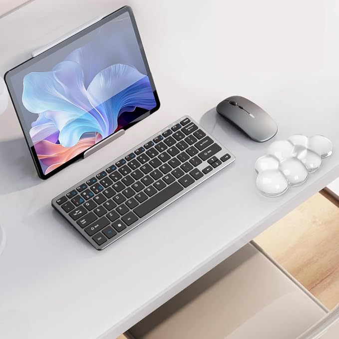 Gel Cloud Mouse Wrist Rest, Cute Wrist Support and Arm Support for Mouse Rest Typing Pain Relief,Suitable for Office/Computer/Laptop/Gaming (Transparent White)