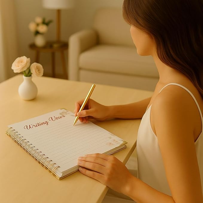 Wedding Planner with Pen and Highlighter Markers, Wedding Planner Book and Organizer with Metal Corners, White Wedding Planning Book - Hardcover Bridal Planner Gift for Bride to Be