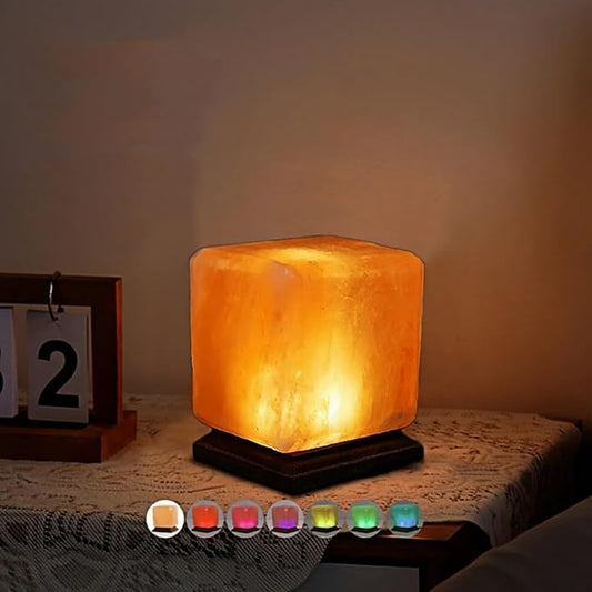 USB Powered Salt Lamp Natural Rock Lamp LED Energy-Saving Night Lights Warm Light for Bedroom Living Room Study Room Decoration Halloween Christmas Birthday Gifts