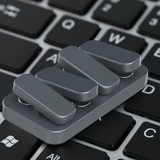 Metal Fidget Slider EDC Fidget Clicker Fidget Toys Adults (Starry Gray)