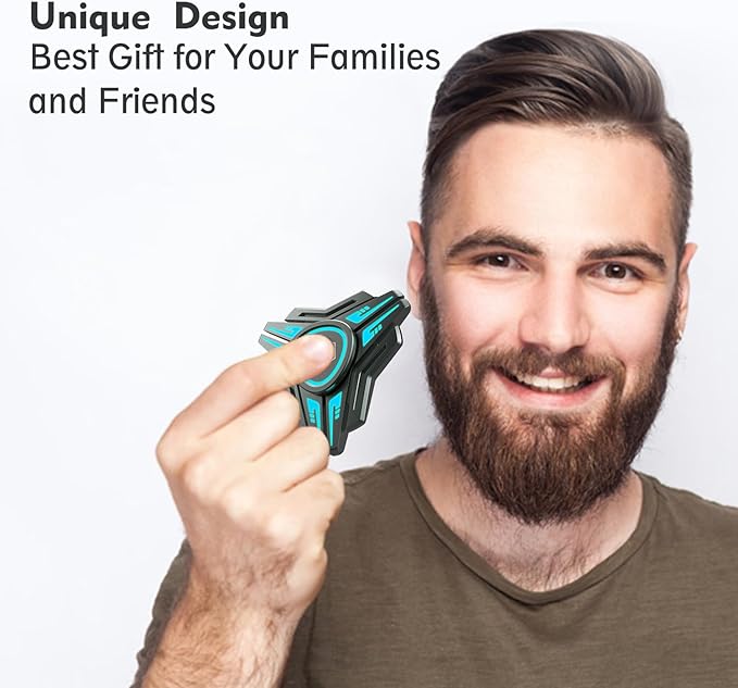 Fidget Spinners, Fidget Spinners Toy, Stress Anxiety ADHD Relief Figets Toy, Spinner Gifts for Adults and Teens, Cool Metal Finger Hand Toy with Luminous Light, Absorb Solar Light Then Release in Dark