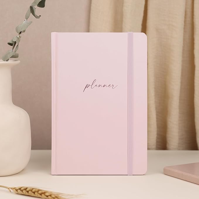 2025-2026 Planner - Undated Monthly, Weekly & Daily Planner for Planning Your Success - To Do List, Habit Tracker, Hardcover, Aesthetic, Stylish School or Office Supplies (Pink, A5)