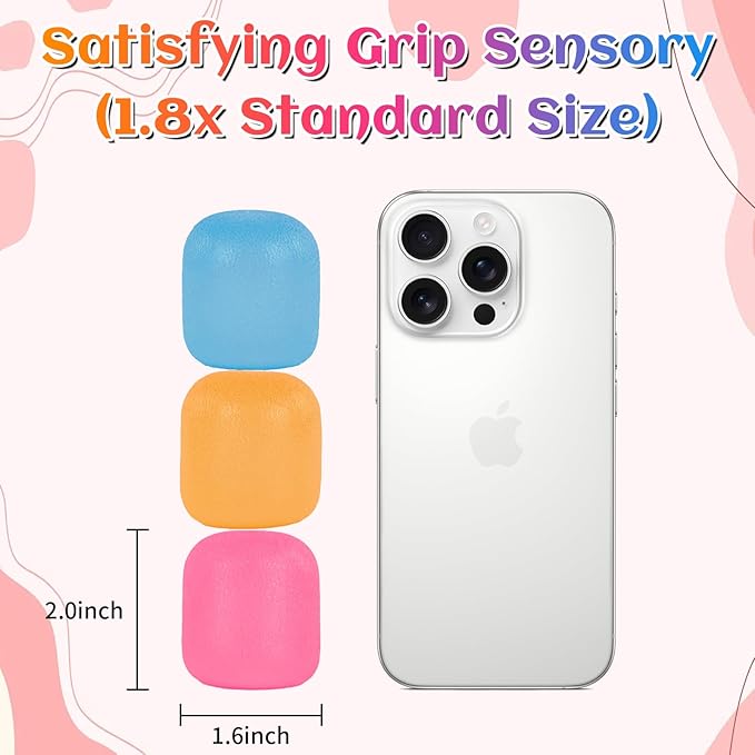 3 Pack Slow-Rise Stress Relief Strong Sensory Toys for Kids & Adults, Color-Changing Squishy Fidget Balls, Non-Toxic Fidget Toys for Classroom & Office, Slow Rebund Toys for Boys Girls