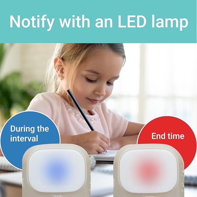 dretec pomodoro Timer, Productivity for Studying, Large Button, Interval,Beige