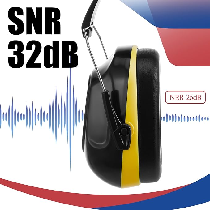 Amylove 12 Pcs Kids Ear Protection Noise Cancelling Headphones Ear Muffs Bulk 27db Adult Noise Reduction Hearing Earmuff(Universal Fit (kids & Adults),Shooting Style,Black Color)