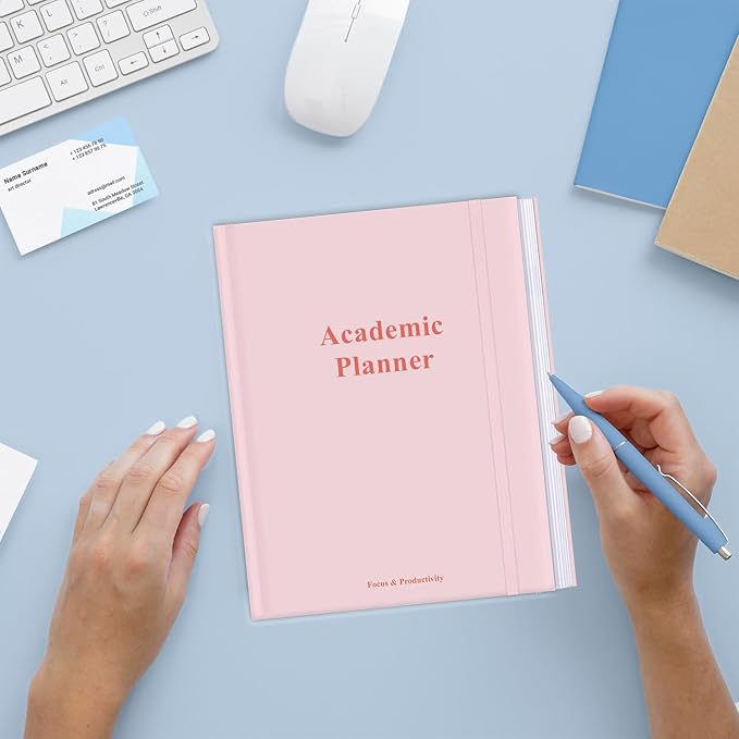 Academic Planner for 2025 2026 or Anytime – 8.5" x 11" Undated Weekly Student Planner For Homeschool, High School, College & Nursing Students, 200 Pages, Pink