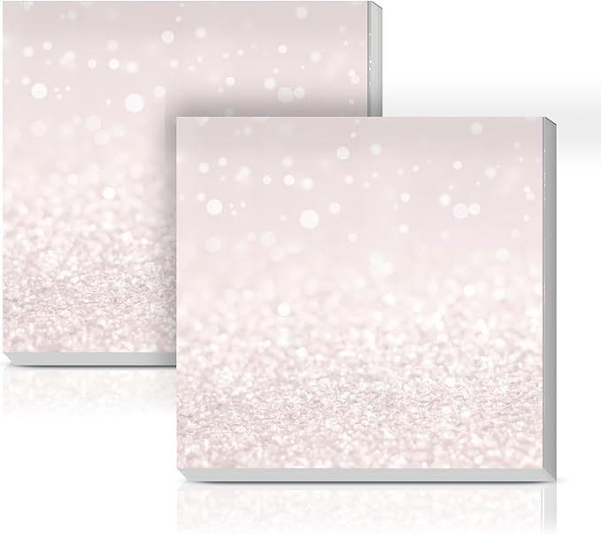 Sticky Notes 3x3 Inches, 2 Pads Cute Colorful Self-Stick Note Pads, Easy to Post for Home, Office and Daily Life Organization Glitter Pink Leopard