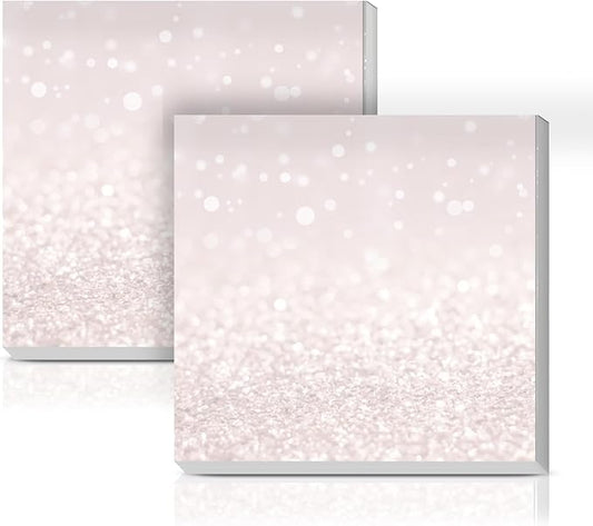 Sticky Notes 3x3 Inches, 2 Pads Cute Colorful Self-Stick Note Pads, Easy to Post for Home, Office and Daily Life Organization Glitter Pink Leopard