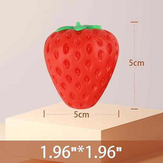 Anboor Strawberry Squishies Toy Simulation Strawberry Stress Balls Fruit Sensory Toys for Anxiety Relief