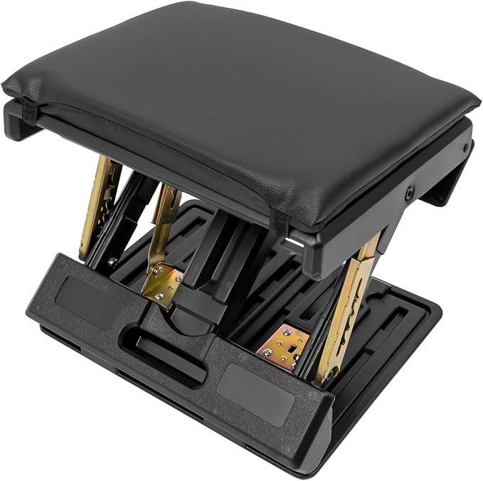 Adjustable Foot Rest for Under Desk, 4 Level Height and Angle Adjustment Leg Rest, Max Load 176lbs Soft Foot Rest Pad, Ergonomic Foldable Footrest with Detachable Cushion for Office, Home