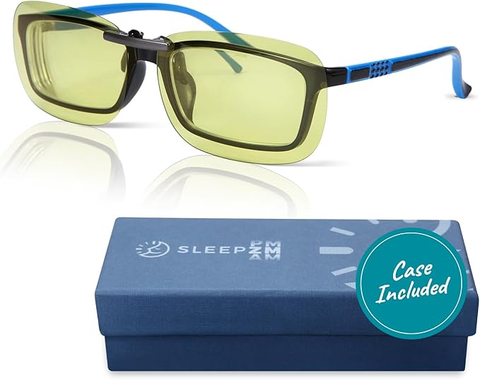 Clip On Blue Light Glasses for Computer, TV, Gaming Improve Sleep by Naturally Producing Melatonin for Women + Men