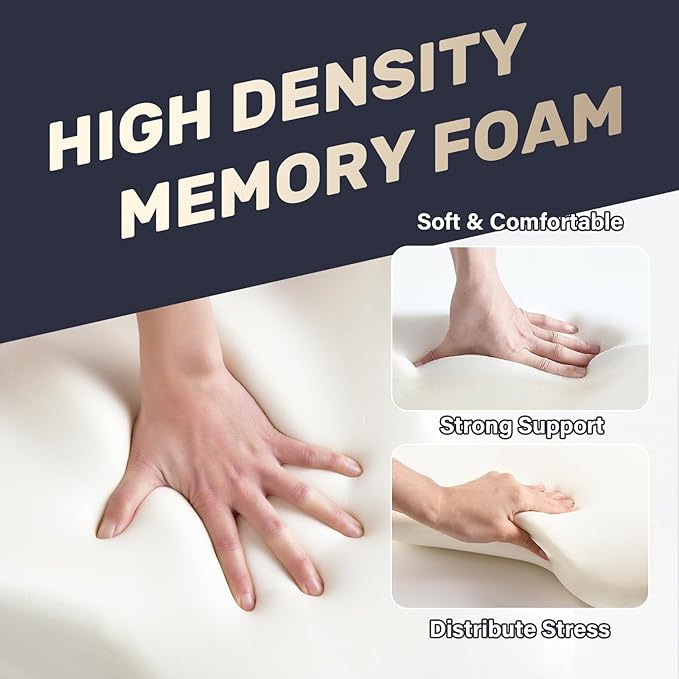 Coverado Lumbar Support Pillow for Car, Ergonomic Memory Foam Back Pillow for Office Chair, New Back Cushion for Pain Relief, PU Leather Car Lumbar Support for Driving Seat - BK