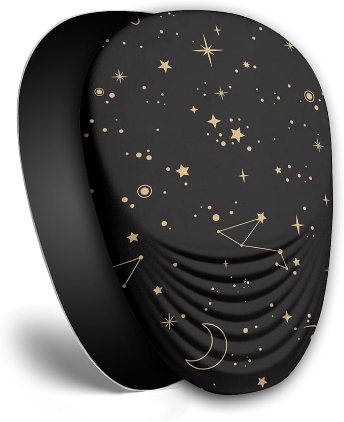 Ergonomic Mouse Pad with Wrist Rest Support,Mousepad Relief Carpal Tunnel Pain, Entire Memory Foam Mouse Pad with Non-Slip PU Base, Wireless Mouse Pad, Lovely Starry Sky