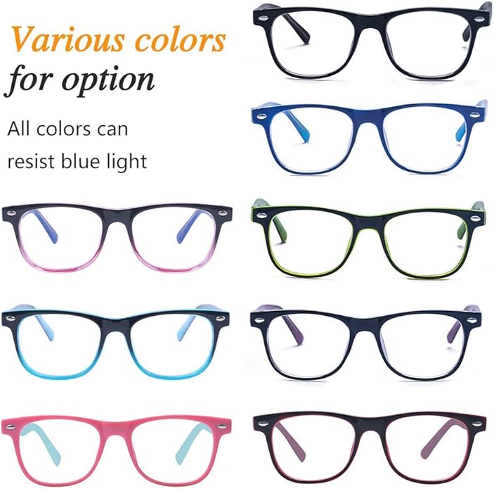 Outray Blue Light Glasses for Kids Computer Blue Light Blocking Glasses for Boys and Gilrs Age 3-12 Anti Eyestrain