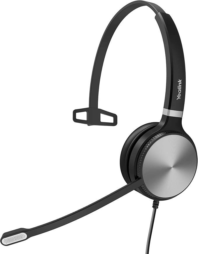 Yealink UH36 Professional USB Headset Wired Headphones for Work Calls and Music, Headset with Noise Cancelling Mic for Computer PC Laptop(UC Compatible, Mono,3.5mm Jack/USB Connection)