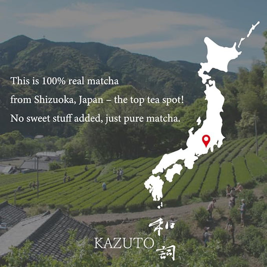 Kazuto Matcha Selected Premium Japanese Green Tea for Lattes and Usucha Superior Premium Grade Authentic Japanese First Harvest from Japan Antioxidants Unsweetned