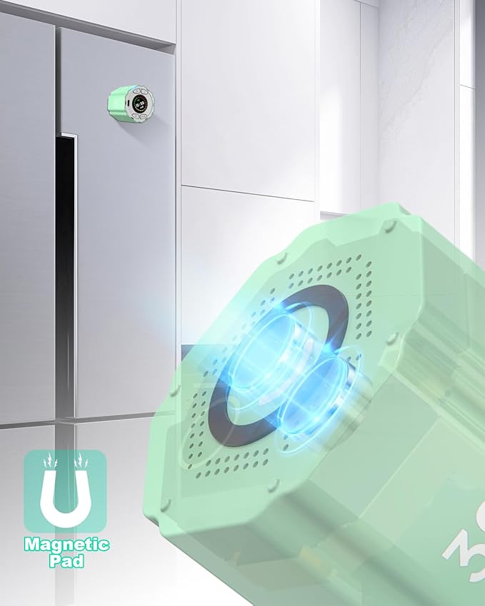 Digital Magnetic Hexagonal Timer Management Cube Timer with Customizable Alerts & Countdown - Rechargeable & Compact for Cooking, Working, Studying (Avocado Green)