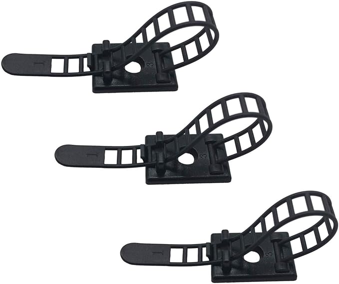 25 Pieces Desk Wire Organizer Cable Ties Zip Ties Adhesive Cord Clips Cable Management Cord Keeper Desk Wire Management