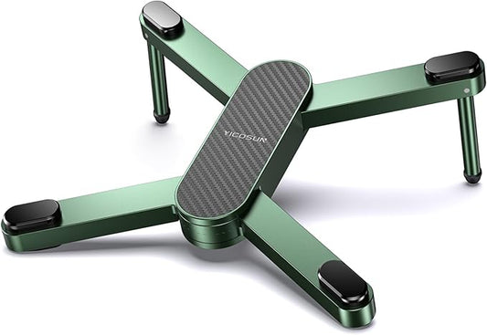 New Concept Laptop Stand - Adjustable Ergonomic Aluminum Riser for MacBook Pro/Air up to 15.6” - Foldable & Portable Computer Stand for Desk, Students, Office, Travel, Gaming - Green