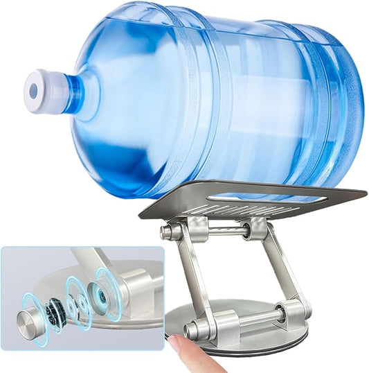 Laptop Stand for Desk, Adjustable Computer Stand with 360° Rotating Base, Ergonomic Laptop Riser for Collaborative Work, Foldable & Portable Laptop Stand, fits for All 10-16" Laptops