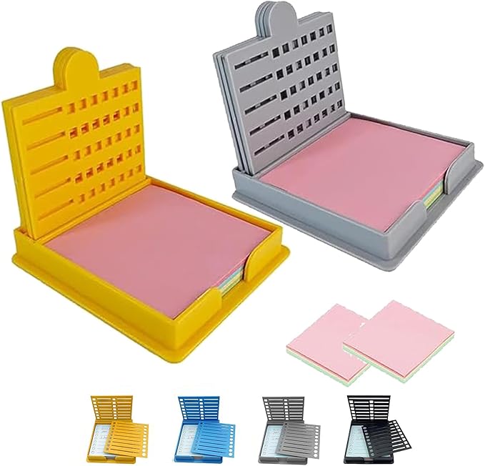 Smarter Sticky Note Kit, Ultimate Sticky Note Holder with Stencil, 5 Versatile Templates Organize Notes, Boost Productivity & Master Daily Planning, Perfect for to-Do Lists, Home, Office (2pcs-D)