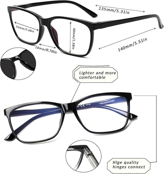 SIGVAN Ladies Reading Glasses Blue Light Blocking Spring Hinge Fashion Pattern Print Eyeglasses for Women