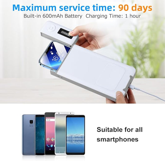 Phone Lock Box with Timer,Phone Lock Box,90 Days of Continuous Use,Quiet Mode,2 Charging Ports,Excessive Games,Mobile Phone Addiction