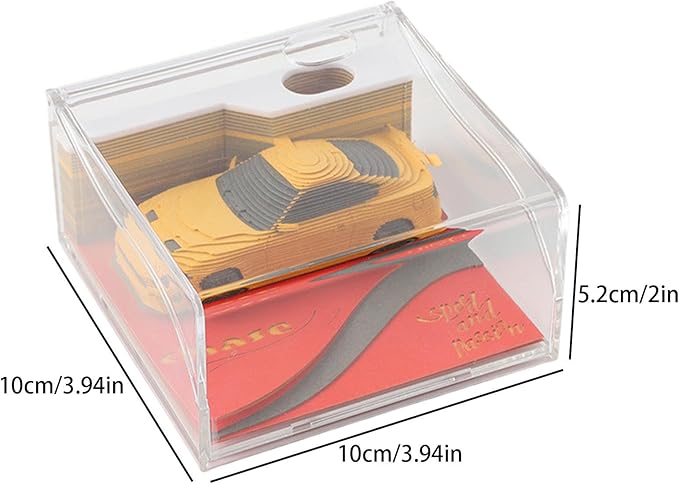 3D Timepiece Calendar 2026 Paper Art Memo Pad with LED Light – Tear-Away Desk Calendar for Record, Planner & Habit Tracker, Bookmark, Gift & Decorative Office Decor