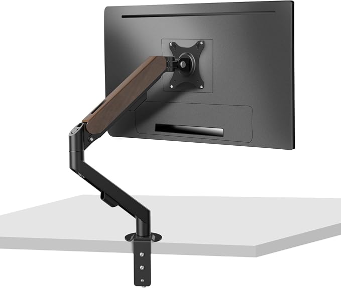 Monitor Mount Gas Spring Arm Desk Fully Adjustable Bracket Fits 17 20 22 23 24 26 27 30 32 34 inch, Weight Capacity up to 19.8 lbs M5B-M
