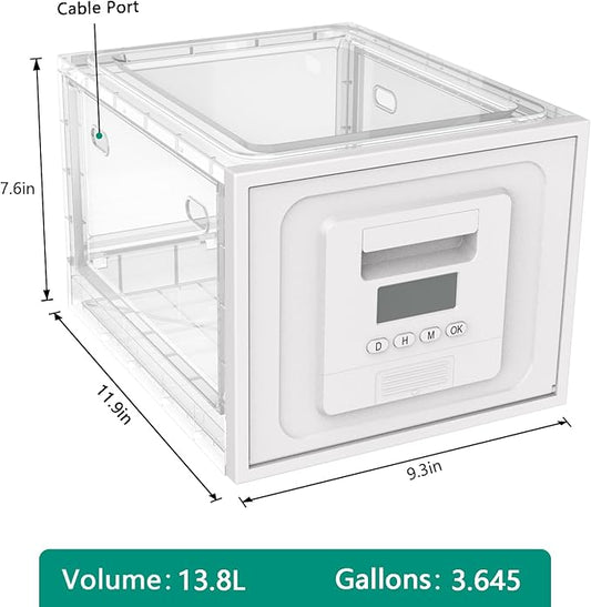 Time Lock Box for Food,Medicine Locker,Phone Jail Timer,PS5 Game Prison,Snacks Lockbox,Release Stress,Anxiety Relief,Gadget Gift | Combination Timed Locking Container | Kitchen Clear Lockable Safe Box