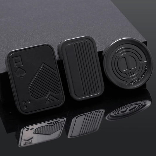 Metal Fidget Slider Gift Pack, EDC Fidget Toy for Adults, Home Office Executive Desk Toy Stress Relief Toy, Ideal Gifts for ADHD, ADD & Autism (Black)