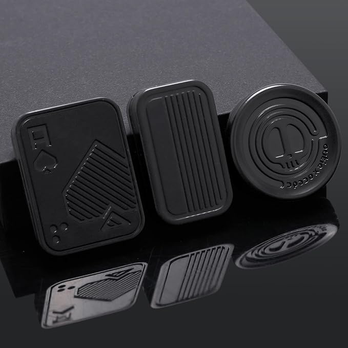 Metal Fidget Slider Gift Pack, EDC Fidget Toy for Adults, Home Office Executive Desk Toy Stress Relief Toy, Ideal Gifts for ADHD, ADD & Autism (Black)