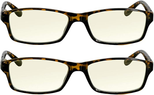 TruVision Readers Blue Light Blocking Reading Glasses 9604HP with Comfort Spring Hinges for Men and Women