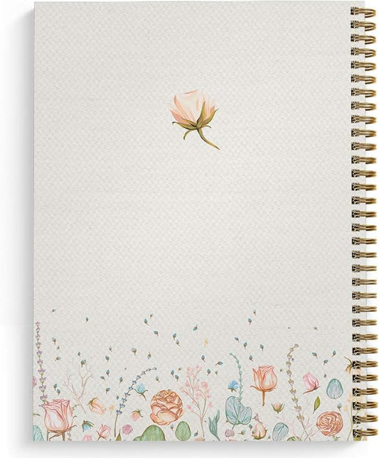 Softcover Camera 8.5" x 11" Motivational Spiral Notebook/Journal, 120 College Ruled Pages, Durable Gloss Laminated Cover, Gold Wire-o Spiral. Made in the USA