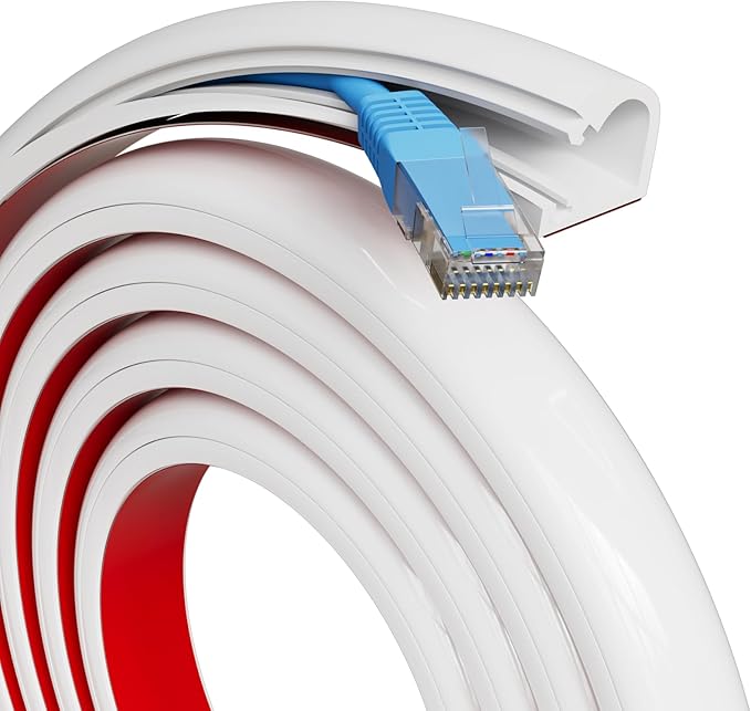 78" Silicone Cord Hider for 1 Cord,Flexible Side-Opening Self-Adhesive Cord Covers for Wires on Wall Mount TV,Easier Setup for Home Office Cable Management Wire Hider,0.54" W x 0.39" H,White