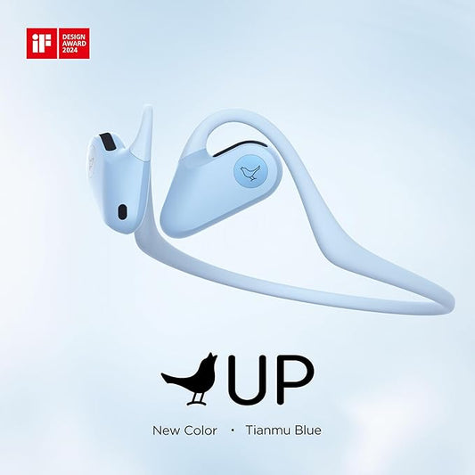 Libratone UP Open Ear Bluetooth Headphones, Weight only 23.5g, dust and Water Resistant, up to 8 Hours of Battery Life, Premium Sound for Workouts and Sports, Dual-mic AI Clear Calls (Green)