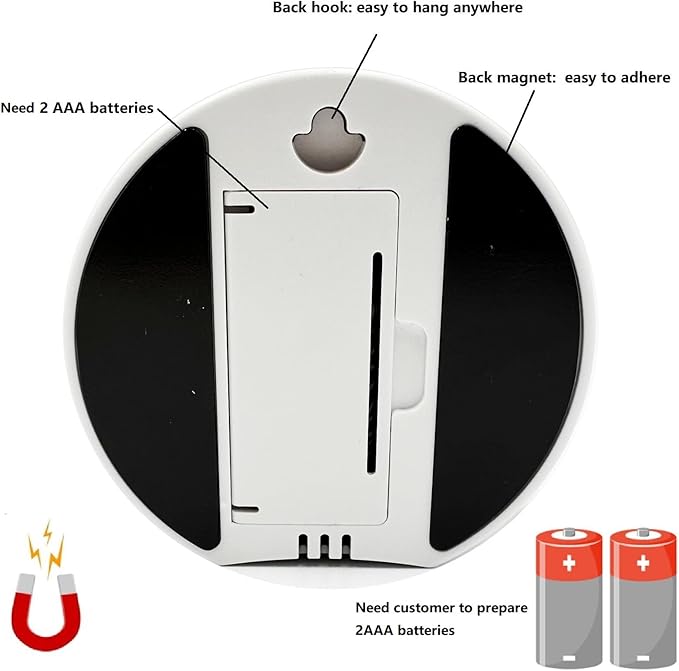 Kitchen Timer for Cooking, Visual Timer for Kids with Alarm & Silent Operation, Digital Timers for Classroom Teacher, 60-Minute Countdown Time Management Tool,Magnetic