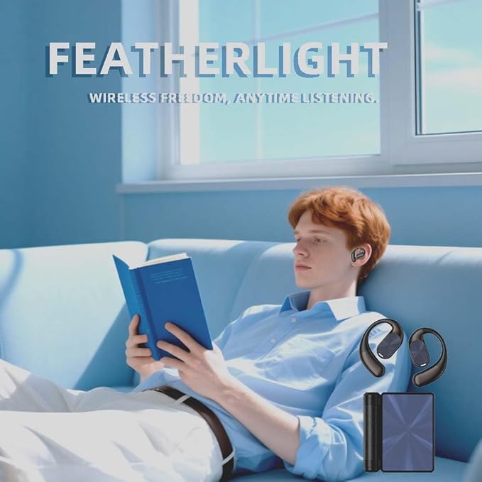 AI6.0 Bluetooth Headphones with Magnetic Protection Case, 156 Languages Support, Translation Earplugs for Wireless Headphones, Suitable for Travel, Business, Meetings and Study as Hearing Devices