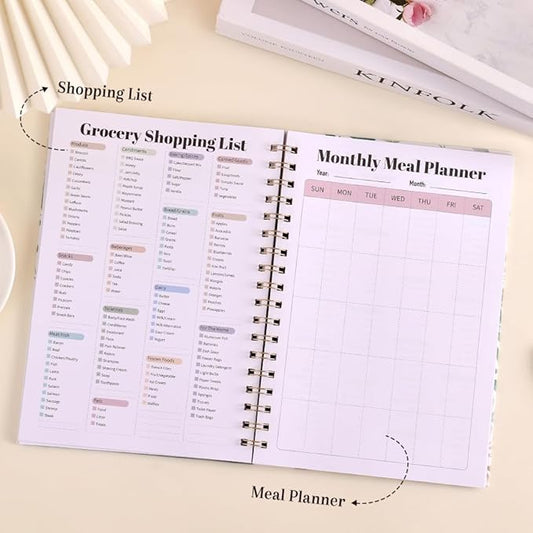 All-in-One Family Organizer & Home Management Binder: Calendar Scheduling, Finance Budget, Meal Planning & Grocery Lists, Cleaning Schedule, Activities & Health Tracker,For Busy Moms & Households