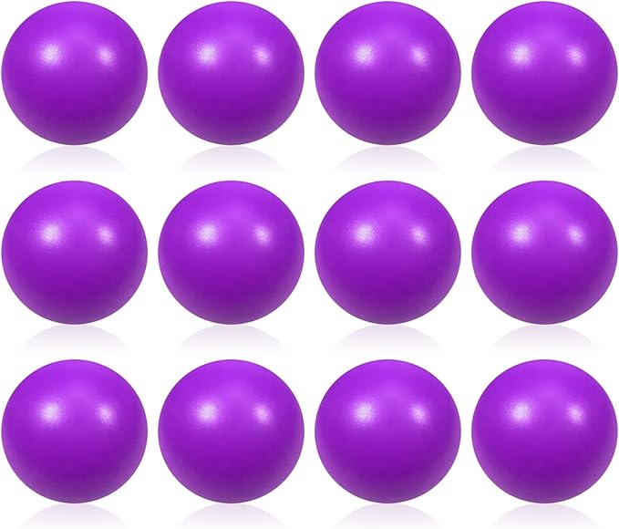 12 Pcs Purple Foam Stress Ball Squeeze Stress Relief Balls for Kids and Adults Hand Exercise Sensory Relief Toys for Anxiety ADHD Autism (Purple)