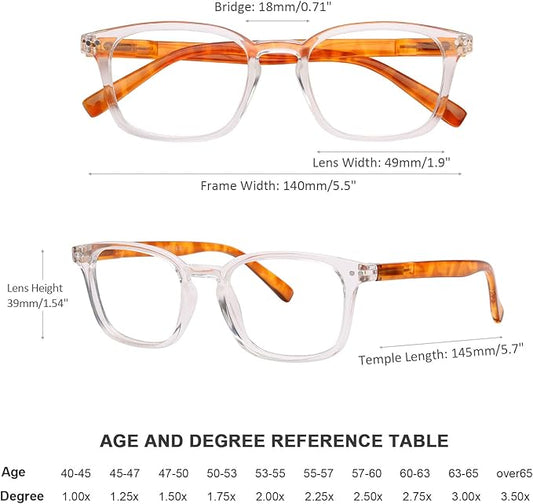 AQWANO 4 Pack Computer Reading Glasses Blue Light Filter Readers Glare Glasses for Men Women