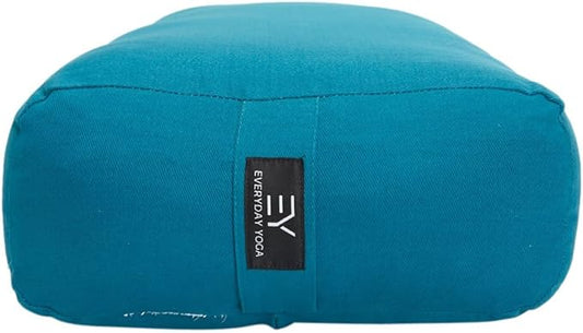 Everyday Yoga Premium Bolster, Meditation Pillow, Super Soft & Lightweight with Carry Handle - Firm Support for Restorative Yoga, Multi-color
