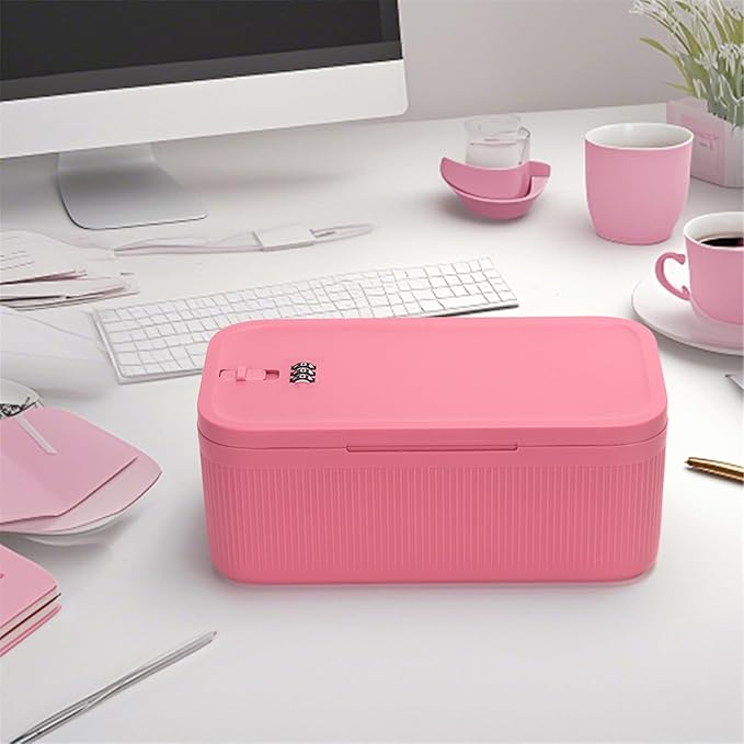 Zmains Small Medicine Box - 2L Small Lock Box With Code, Portable Lockable Storage Boxes for Personal Items, Refrigerator Phone Lock Box Food Locked Box with Locking Lid for Home and Office