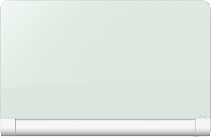 Quartet Glass Whiteboard, Magnetic Dry Erase White Board, 50" x 28", with Concealed Tray, Wide Format, Frameless, Horizon (G5028HT)